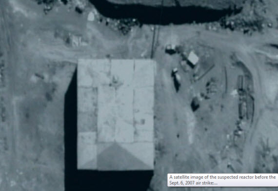 A satellite image of the suspected reactor before the Sept. 6, 2007