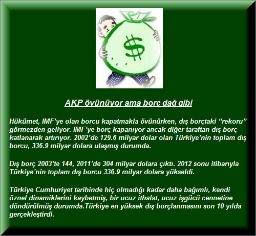 AKP'NİN BORCU